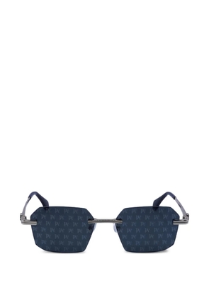 Palm Angels geometric rimless logo-monogram sunglasses - Grey