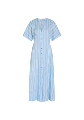 STAUD striped midi dress - Blue