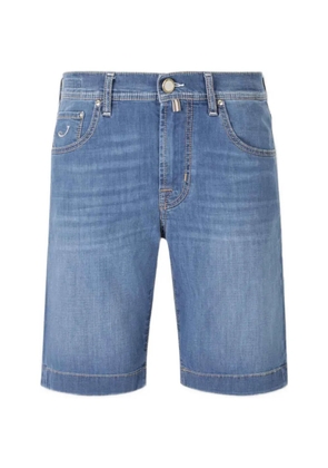 Jacob Cohën logo-patch denim shorts - Blue