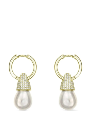 OBSIDIAN pearl embellished earrings - Gold