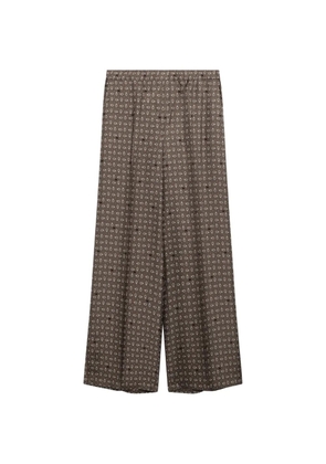 Max Mara printed silk trousers - Brown