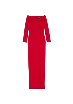 Solace London Lolita long-sleeve maxi dress - Red