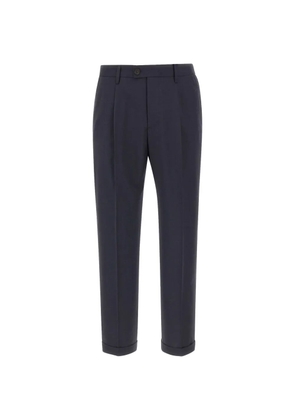 DEVORE pleats flap wool trousers - Blue