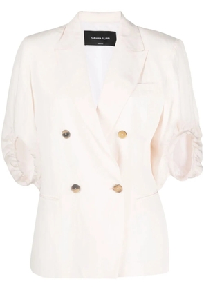 Fabiana Filippi double-breasted puff-sleeves blazer - Pink