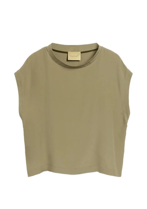 MOMONÌ Curacao boat-neck sleeveless blouse - Green