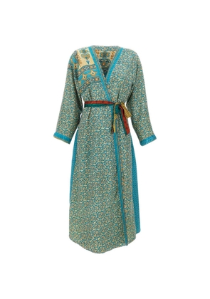 PICUS VIRIDIS reversible paisley kimono - Blue