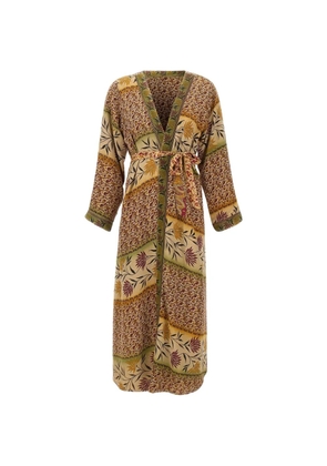 PICUS VIRIDIS paisley-print midi dress - Yellow