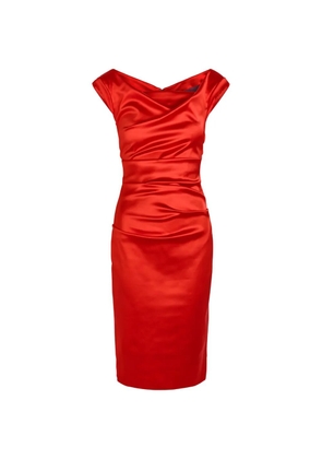 Talbot Runhof draped midi dress - Red