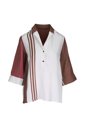Kiton striped blouse - Brown