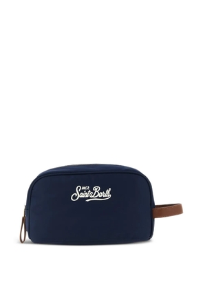 MC2 Saint Barth logo-embroidery wash bag - Blue