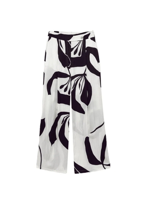 ALPHA STUDIO print trousers - White