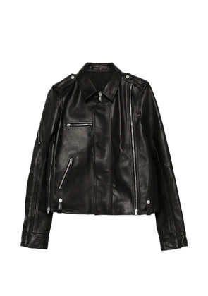 Rick Owens zipped leather jacket - Black