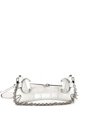 Gucci Pre-Owned Horsebit Chain Vertical Quilted Leather Small shoulder bag - White
