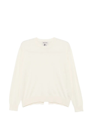 Semicouture crew-neck logo sweater - Neutrals