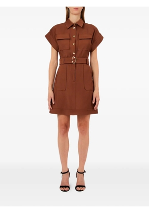 LIU JO button belted dress - Brown