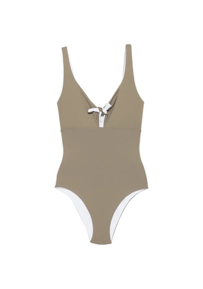 Fisico knot-detail swimsuit - Green