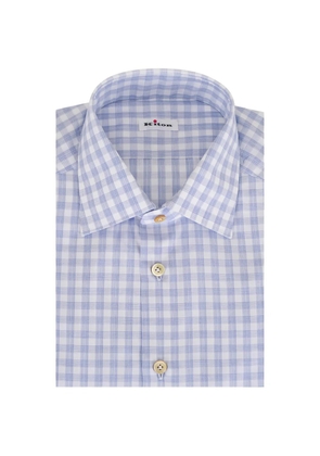 Kiton checked shirt - Blue