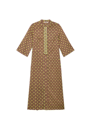 MALIPARMI guru-collar midi dress - Yellow