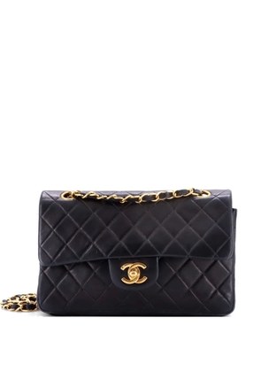 CHANEL Pre-Owned Classic Double Flap Bag Quilted Lambskin Small shoulder bag - Black