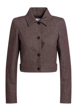 Max Mara buttoned cropped jacket - Brown
