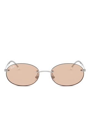 Ray-Ban oval-frame rimless sunglasses - Silver