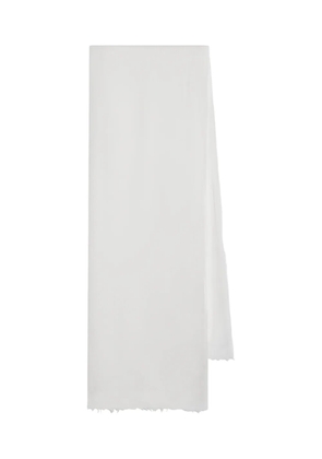 Destin frayed scarf - White