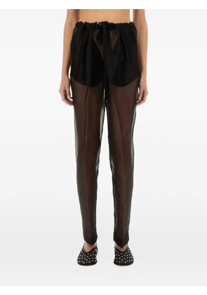 KHAITE sheer drawstring trousers - Black