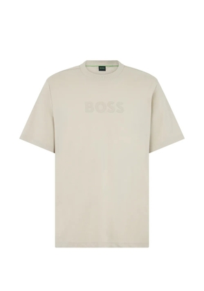 BOSS logo-embossed T-shirt - Neutrals