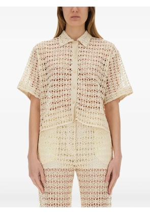 Alysi macrame shirt - Neutrals