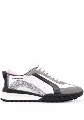 DSQUARED2 glittered low-top sneakers - White