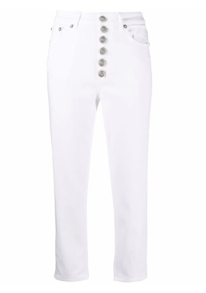 DONDUP cropped button-fastening trousers - White