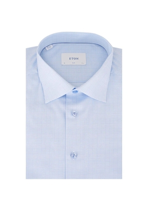 Eton plaid-pattern shirt - Blue