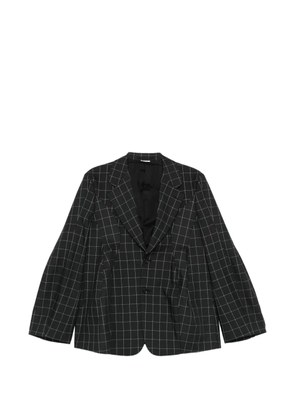 Comme des Garçons Homme Plus windowpane check tailored blazer - Black