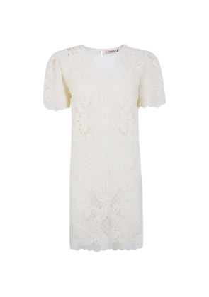 TWINSET scalloped lace dress - Neutrals