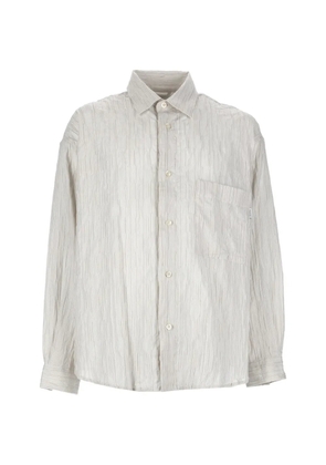 AMISH chest-pocket striped shirt - Neutrals
