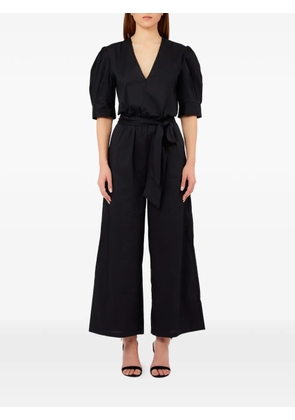 LIU JO puffed sleeve belted jumpsuit - Black
