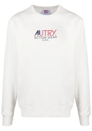 Autry logo-print cotton jumper - White