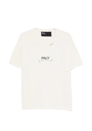 PALY HOLLYWOOD distressed logo T-shirt - Neutrals