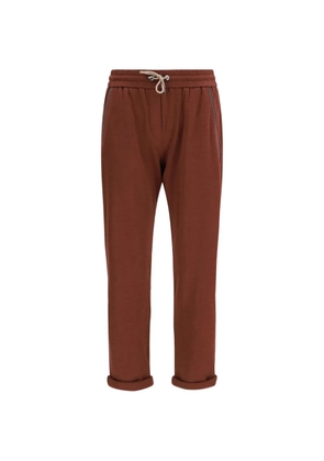 Brunello Cucinelli drawstring turn-up track pants - Brown