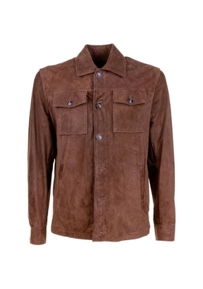 Barba button double-pocket jacket - Brown