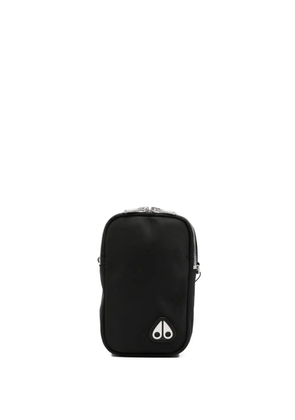 Moose Knuckles logo zip cross body bag - Black