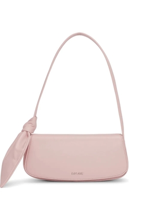 ROTATE BIRGER CHRISTENSEN Scarf suede knot-detail leather bag - Pink