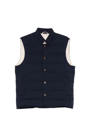 Eleventy button padded gilet - Blue