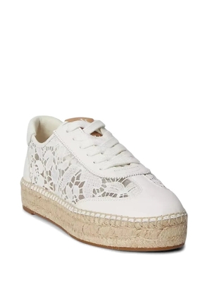 Lauren Ralph Lauren Luize lace platform sneakers - White
