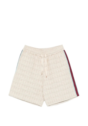 Drôle De Monsieur side-stripe shorts - Neutrals