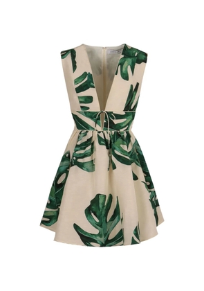 Raquel Diniz V-neck floral print dress - Neutrals