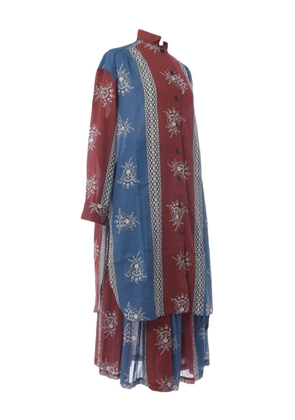 Souleiado patterned skirt suit - Red