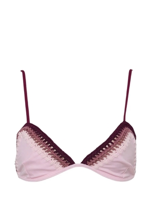 Leslie Amon Garis trimmed bikini top - Pink