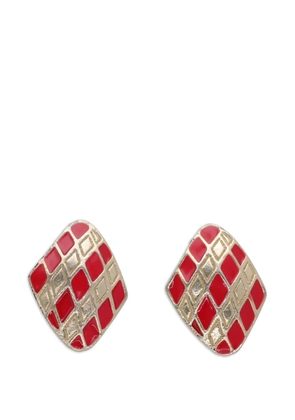 Vintage 1970s Rhomboid clip-on earrings - Gold