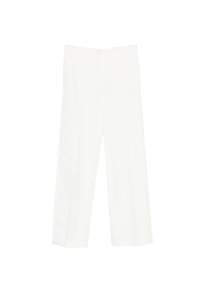 Babylone Paris lace-detail trousers - White